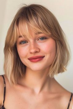 Hair With Bangs, Long Hair With Bangs, Hairstyles For Short Hair, Short Hair With Bangs, Short Blonde Hair, Medium Hair Cuts, Short Bob Hairstyles, Hair Dos, Bobs Haircuts