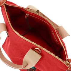 Summer in Style  Lightweight 100% Italian cotton canvas and chic Italian leather accents mean this style is ready for every summer adventure. Red Crossbody Travel Backpack, Red Crossbody Backpack For Travel, Red Canvas Bag With Double Handle For Everyday Use, Red Coated Canvas Bag With Leather Handles, Red Coated Canvas Bags With Leather Handles, Travel Crossbody Canvas Bag With Zipper Closure, Red Double Handle Canvas Bag For Everyday Use, Red Backpack With Zipper Pocket For Everyday Use, Red Backpack With Zipper Pocket For Daily Use