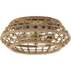 Bring a sophisticated natural presence to your living spaces with Laila. Its artisanal frame is created from hand-knotted jute strands in an intricately woven design that creates a delightful interplay of shadows and inviting ambient light to bedrooms, halls and foyers in global and coastal settings. This fixture is part of the Progress Lighting Design Series, a lighting collection offering fashionable styles and affordable luxury lighting for the home. Progress Lighting Laila 2-Light Brass Flus Brass Flush Mount Light, Jute Design, Flush Mount Lights, Progress Lighting, Ceiling Fan Chandelier, Luxury Lighting, Woven Design, Ambient Light, Flush Mount Lighting