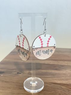 ⚾️ Baseball Mamas ⚾️ Get your earrings! Bring your passionate spirit to your child's games. A fun way to  support them 💕 Personalized Adjustable Earrings For Gift, Fun Earrings For Mother's Day Gift, Adjustable Personalized Earrings As Gift, Handmade Fun Jewelry For Mother's Day, Fun Handmade Jewelry For Mother's Day, Fun Round Earrings As A Gift, Fun Personalized White Jewelry Gift, Fun White Personalized Gift Jewelry, Fun Hypoallergenic Adjustable Earrings