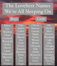 the loveless names we're all sleeping on girls are shown in this poster