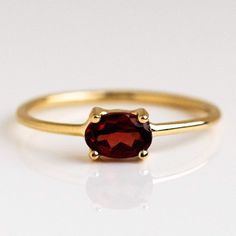 Dark Garnet, Local Eclectic, Red Rings, Elegant Engagement Rings, Handmade Engagement Rings, Solid Gold Band, Gemstone Engagement, Zircon Ring, Garnet Rings