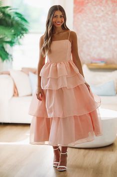 HAZEL & OLIVE Make Me Blush Midi Dress - Blush Pink Blush Midi Dress, Make Me Blush, Boutique Dresses, Graduation Dress, Cute Dresses, Dresses Online, Blush Pink, Red Dress, Casual Dress