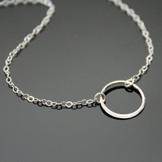 "CIRCLE (sacred hoop, ring): An ancient and universal symbol of unity, wholeness, infinity, the goddess, and female power. It also symbolizes never-ending love or friendship. ♥ 12mm modern bright smooth finished open circle (with one side hammered flat). ♥ Dainty flat cable chain, secured with 5mm spring ring clasp and embellished with 3mm Swarovski crystals or cultured freshwater rice pearls (or 2mm Sterling Silver round beads) ~ see 4th picture. ♥ ALL the metal components are solid .925 STERLI Open Circle Silver Wedding Jewelry, Nickel-free Adjustable Full Circle Jewelry, Infinity Halo Jewelry Gift, Infinity Halo Jewelry As A Gift, Simple Design Hoop Jewelry For Gifts, Full Circle Metal Jewelry Gift, Spiritual Sterling Silver Jewelry With Halo Detail, Spiritual Sterling Silver Halo Jewelry, Spiritual Hoop Jewelry As Gift