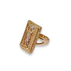 The San Judas Rectangular Ring is the perfect addition to any jewelry collection. Crafted in 18k gold plating, it's the perfect balance of style and sophistication. Perfect for both men and women, this ring adds a touch of glamour to any outfit.8 layers of of Gold Plated Materials: Gold Plated Style: Ring Design: SAN Judas Eco-Friendly: 100% Lead & Nickel Free, anti-Allergy. Brand Raf Rossi Gold Plated. 18kts Oro Laminado de Brazil. Gold Jewelry With Rectangular Stone For Formal Events, Gold Jewelry With Rectangular Stone For Formal Occasions, Formal Gold Jewelry With Rectangular Stone, Rose Gold Plated Open Crystal Ring, Rose Gold Plated Open Signet Ring, Gold Rings With Rectangular Stone For Anniversary, Rectangular Shaped Gold Jewelry In Fine Jewelry Style, Elegant Gold Square Signet Ring, Rectangular Adjustable 14k Gold Jewelry