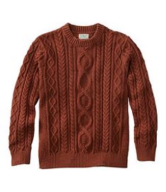 Knit Men's Sweater, Mens Fall Sweaters, Design Outfit, Brown Knit Sweater, Sweaters Men, Chunky Cable Knit Sweater, Crewneck Sweaters, Christmas Cardigan, Cottagecore Outfits