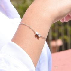 Bridesmaid Gift Initial and Heart Bracelet Personalized Bridesmaid Jewelry Silver Rose Gold Gold Wedding Jewelry Bridesmaid Bracelet Dainty minimalist initial and heart bracelet in silver plated, rose gold plated or 16k gold plated. Beautiful and delicate, an absolute must as a gift for your loved one or yourself. Layer it with other bracelets from Gemnotic to create a unique and modern look at an affordable price. --------------------------------------- CHARMS: -Letters are lowercase script -In Flower Girl Jewelry, Wedding Bridesmaid Jewelry, Bracelet In Silver, Gold Wedding Jewelry, Jewelry Bridesmaid, Bracelet Dainty, Bridesmaid Bracelet, Bridesmaids Personalized, Girl Jewelry