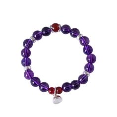 Crafted with 925 silver and adorned with an elegant amethyst lotus charm, this bracelet exudes a timeless sophistication. The amethyst is known for its calming and healing properties, making this bracelet not only a beautiful accessory but also a potential source of positive energy. Tarnish proof Water proof Sleep / Nap proof Safe for sensitive skin Wear it while working out &showering Designed to wear 24/7 If there is no stock, the product will take 15 days to produce Please leave your usual email address for order contact For smooth delivery, please leave your phone number Natural materials may have cracks, cotton wool, brown spots, mineral defects, etc., which are not defects but normal phenomena. They will not affect wearing and will not be used as reasons for returns or exchanges. Det Elegant Sterling Silver Healing Crystal Bracelet, Purple Meditation Bracelet Jewelry, Elegant Purple Crystal Bracelet For Meditation, Elegant Purple Crystal Bracelet For Healing, Elegant Purple Crystal Meditation Bracelet, Silver Amethyst Beaded Bracelets For Meditation, Purple Gemstone Beaded Bracelets In Sterling Silver, Elegant Healing Charm Bracelet With Natural Stones, Spiritual Silver Amethyst Bracelets