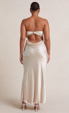 Formal Wedding Guest Dress, Moon Dance, Fit Skirt, Cowl Dress, Strapless Midi Dress, Neckline Dress, Open Back Dresses, Tube Dress, Fitted Skirt