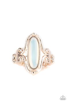 Timelessly Transcendent Rose Gold Ring Rose Gold Frame, Feeling Pretty, Stretch Ring, Sparkly Jewelry, Gold Rings Jewelry, Metallic Copper, Paparazzi Jewelry, White Opal