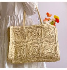 Elena Handbags Large Straw Summer Tote Everyday Shoulder Bag, Straw Beach Tote, Tote Bag Summer, Handbags Large, Summer Tote, Bag Summer, Woven Tote Bag, Boho Bags, Straw Bags