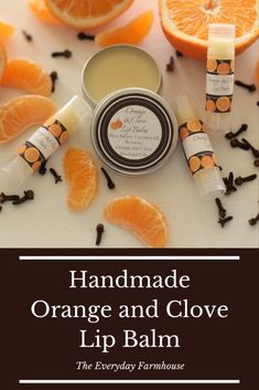 Handmade Lip Balm, Homemade Cosmetics, Orange Lips