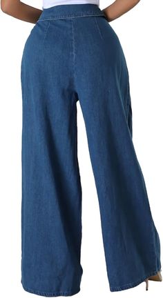 Crafted from high-quality black denim, these high-waisted jeans are designed for both style and comfort. The included belt cinches the waist for a flattering fit, while the versatile color makes them a staple piece in any wardrobe. Elevate your outfit game with these must-have jeans. 95% Polyester, 5% Elastane Brand Size Dress Bust Waist Hip XS 0-2 31-32.5'' 23-24'' 31-34" S 4-6 33-35'' 25-26'' 35-37" M 6-12 35-36'' 27-28'' 38-39" L 12-14 38-40'' 29-31'' 40-42" XL 14-16 40-42'' 33.5-36'' 44-46" 2XL 18-20 42"-44" 37"- 40" 47"-50" Denim Blue Cropped Leg Flare Jeans With Belt Loops, Chic Denim Bottoms With Belt, Blue Wide-leg Cropped Jeans With Belt Loops, Chic Belted Denim Bottoms, Cropped Leg Dark Wash Flare Jeans With Belt Loops, High Waist Cotton Cropped Jeans, High Waist Cotton Cropped Jeans For Work, Blue Mid-rise Cropped Jeans With Belt Loops, High Waist Cropped Jeans For Work