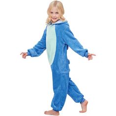 High quality, Polar fleece materials keep you warm and soft to touch, cute and comfortable. | The Holiday Aisle® Animal Onesie Cosplay Costume Halloween Pajamas in Blue | 0.35" H X 3.95" W X 4.8" D | Wayfair Playful Long Sleeve Onesie For Costume, Playful Long Sleeve Onesie For Costumes, Playful Long Sleeve Onesie Costume, Playful Hooded Onesie For Sleepovers, Cute Blue Winter Sleepwear, Blue Hooded Sleepwear For Pajama Party, Blue Hooded Sleepwear For Sleepover, Playful Blue Long Sleeve Onesie, Blue Onesie For Winter Sleepover