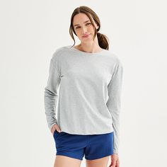 It's time for a loungewear wardrobe refresh with this relaxed fit Women's Sonoma Goods For Life® Long Sleeve Sleep Tee. Click on this INTIMATES & SLEEPWEAR GUIDE to find the perfect fit and more! It's time for a loungewear wardrobe refresh with this relaxed fit Women's Sonoma Goods For Life® Long Sleeve Sleep Tee. Click on this INTIMATES & SLEEPWEAR GUIDE to find the perfect fit and more! FEATURES Crewneck Drop-shoulder long sleeves Straight hemlineFIT & SIZING 24 1/4-in. length from shoulder to Loungewear Wardrobe, Wardrobe Refresh, Pajama Top, Petite Size, For Life, Drop Shoulder, Fabric Care, Perfect Fit, Lounge Wear