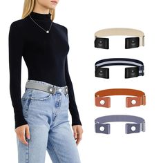 PRICES MAY VARY. NO BUCKLE WAIST BELT- Super comfortable and elastic, feels like you are not wearing a belt at all, and it holds up your pants as well. No annoying buckle, No allergic, No bulge under your clothes, No show and invisible. No buckle pressing into your belly. MAKES LIFE EASIER- You don't need to twist the invisible belt, just snap the two ends on the first and last belt loops, adjust the elastic band tightness as needed to complete wearing. It's time saving, Hassle-free dressing. No Kids Belt, Weight Changes, Jean Pants, Skin Allergies, Elastic Belt, Stretch Belt, The Invisible, Time Saving, Potty Training