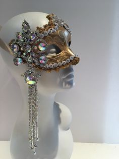 A personal favorite from my Etsy shop https://www.etsy.com/listing/488767334/gold-mask-rhinestone-mask-masquerade Fantasy Headpieces For Mardi Gras Masquerade, Gold Mardi Gras Mask Costume Accessories, Elegant Rhinestone Fringe Headpiece For Party, Elegant Party Headpiece With Rhinestone Fringe, Fantasy Masks For Carnival Party, Fantasy Masquerade Mask For Carnival Party, Elegant Gold Costume Accessories For Party, Venetian Masks And Prosthetics For Mardi Gras Party, Elegant Halloween Party Masks And Prosthetics