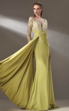 MNM Couture K3893 Pistachio Mnm Couture, Formal Wedding Guests, Gaun Fashion, Column Gown, فستان سهرة, Tulle Prom Dress, Evening Dresses Elegant, Dress Purchase, Chiffon Lace