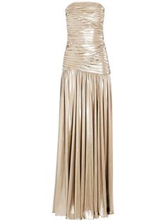 Cute Dresses For Dances, Champagne Color Dress, Gold Formal Dress, White Gold Dress, Gold Maxi Dress, Bandeau Maxi Dress, Simply Dresses, Pretty Prom Dresses, Special Dresses