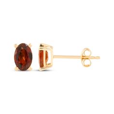 For their January birthday or any occasion, these garnet stud earrings are certain to be adored. 14K yellow gold Each earring features an oval-cut regal red garnet solitaire Friction backs Interview Outfits, January Birthday, Solitaire Studs, Red Earrings, Accessories Jewelry Earrings, Red Garnet, Fit Inspo, Christmas List, Oval Cut