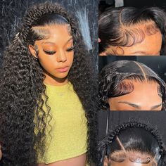 Deep Wave Lace Front Wig, Deep Wave Lace Front Wigs, Human Lace Wigs, Wave Lace Front Wig, Frontal Wig Hairstyles, Curls For The Girls, Lace Front Wigs Human Hair, Curly Hair Wig, Deep Wave Hairstyles