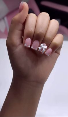 Short French Tip Set, Short And Simple Nail Designs, Basic Acrylic Nails With Rhinestones, Pictures Of Nails Designs, Classy Nail Designs Short, Nails Summer Square Short, Pretty Short Square Nails, Very Short Nails Square, Solid Color Nails With Charms