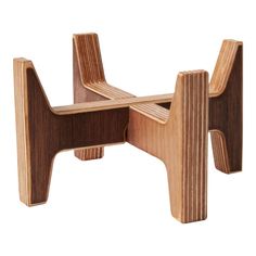 a wooden chair that is made out of wood