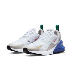 Nike Air Max 270 White, Air 270, Cleats Shoes, Nike Lunar, Air Max Women, Nike Sneakers Women, Cute Nikes, Mens Nike Air, New Nike Air