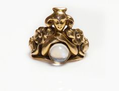 Art Nouveau Gold Moonstone Lady Ring. Size 6. Nowadays, rings come in a variety of interesting designs and high-quality materials, some of which are adorned with precious and semiprecious stones. And when it comes to the vintage and antique ones, you definitely have many exquisite models to explore. We invite you to vi Art Nouveau Engagement Ring Antique, Art Noveau Rings, Art Noveau Ring, Art Nouveau Rings, Art Nouveau Ring Engagement, Hibiscus Jam, Art Nouveau Jewelry Ring, Cc Jewelry, Art Nouveau Engagement Ring