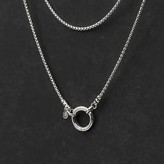 Solid 925 Sterling Silver Rounded Box Chain Necklace 1.8mm width Solid 925 Sterling Silver 14.5mm Round Front Clasp ideal for interchangeable pendants and charms Ships within 1 business day and free shipping in the USA Take a look inside my store:  https://www.etsy.com/shop/LagunaLifeDesigns Box Chain Necklace, Round Box, Silver Box, Box Chain, Snake Chain, Jewelry Trends, Solid 925 Sterling Silver, Ring Earrings, Chain Necklace