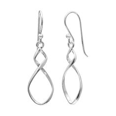 Captivating beauty is effortless with these sterling silver twisted teardrop earrings.EARRING DETAILS Length: 1.38 in. Backings: fishhook Metal: sterling silver  Size: One Size. Gender: female. Age Group: adult. Twist Earrings, Edgy Fashion, Teardrop Earrings, Infinity Bracelet, Jewelry Earrings Dangle, Jewelry Watches, Dangle Earrings, Vintage Fashion, Jewelry Earrings