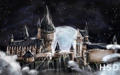 an artistic painting of a castle in the sky