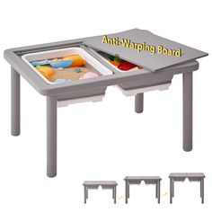 an image of a table with two trays on it