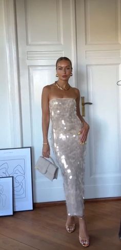 #ad Great shopping ideas for ZARA NEW WOMAN MIDI OFF-SHOULDER STRAPLESS DRESS SEQUINS ECRU S,M,L 2712/807, Fashion Womens Dresses Midi New Years Dress, Large Sequin Dress, New Year's Eve Dress, Sequin Midi Dress Long Sleeve, Plus Size Silver Dress, White Sparkly Midi Dress, Sequins Dress Outfit, 30th Birthday Outfit Ideas For Women Classy, Off-shoulder Sequin Holiday Dress