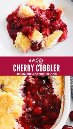 cherry cobbler is an easy and delicious dessert