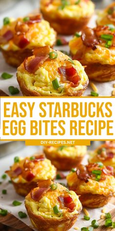 easy starbucks egg bites recipe with bacon on top