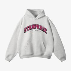 SP Aesthetics Oversized Fleece Hoodie – Starphase Aesthetic Streetwear, Oversized Outfit, Hoodie Logo, College Logo, Stockholm Fashion, Style Hoodie, Y2k Streetwear, Fall 2024, White Hoodie