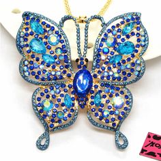 Condition: 100% Brand New Quantity: 1 Pc Chain Length: 27.5 Inches Pendant: 6.5*7cm length:64cm（1inch = 2.54cm） 1 Inch=2.54 cm New Fashion Women Cute Bling Butterfly Blue Crystal Pendant China Necklace Condition: 100% Brand New Quantity: 1 Pc Chain Length: 27.5 Inches Pendant: 6.5*7cm length:64cm（1inch = 2.54cm） 1 Inch=2.54 cm PaymentShippingReturnsAbout usContact us Payment I only support paypal payment. Hope to receive your payment within 5 days. Shipping Items will be shipped within 1 business days after the payment clearing from HongKong Post Office .. Items were sent out before14:00 CTTevery working day(Monday-Saturday)as soon as you pay for it at that day.It usually takes15working days-30 daysto arrive. Note：7-14days to USA with Tracking number Country Deliver Time Working days ( not Butterfly Blue, Office Items, Note 7, Paypal Payment, Fashion Jewelry Necklaces, Blue Crystals, Post Office, Crystal Pendant, Chain Lengths