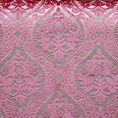 Jacquard Damask Chenille on Linen Look Color: Fuschia | Rodeo Home Jacquard Damask Chenille Fabric | Elisha Fabric in Pink | 56 W in | Wayfair Pink Upholstery Fabric, Chair Reupholster, Fabric For Chairs, Upholstery Fabric For Chairs, Pink Damask, Home Color, Chenille Fabric, Marie Antoinette, Reupholster