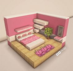 Ceiling Ideas Minecraft, Minecraft Bed Ideas In Game, Pink Minecraft Bedroom, Minecraft Bed Ideas, Minecraft Bedding, Cute Minecraft, Construction Minecraft