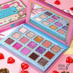 I'm Falling For You Palette [ Love Letter Series ](3 units) Love Moments, Im Falling For You, Makeup Eyeshadow Palette, Eye Looks, Lovely Eyes, Im Falling, Fancy Makeup, Angled Brush, Eyeshadow Primer