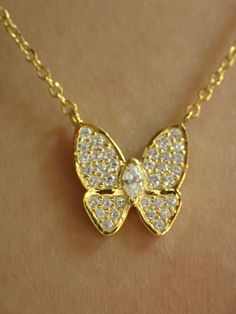 For Ready-to-ship items search here, https://etsy.me/39BDvMS Butterfly Necklace / Diamonds Butterfly Necklace / 925 Sterling Silver Daily Wear Necklace / Gold Plated Diamond Necklace About Features- * Made to order * Materials: 925 Sterling Silver * Gold color: Yellow Gold Plating, White Gold Plating, and Rose Gold Plating * Gemstones: Simulated diamonds (CZ) * Layaway Plan Available * SKU: N158 As a reference, I've included the widths of coins for your visual reference: Dime = 1.25mm Penny = 1. Butterfly Charm Pendant Jewelry For Anniversary, Sterling Silver Necklace With Butterfly Charm, Luxury Silver Butterfly Necklace For Gift, Fine Jewelry Butterfly Pendant Necklace As Gift, Fine Jewelry Butterfly Pendant Necklace, Formal Necklace With Butterfly Charm Pendant, Formal Butterfly Charm Pendant Necklace, Butterfly Shaped Yellow Gold Sterling Silver Jewelry, Yellow Gold Butterfly-shaped Sterling Silver Jewelry