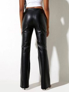 ⚡️Free Shipping 2022 Ankle Flare Pu Leather Pants Black L under $33.00 in Pants Online. Style: Casual/Street/Punk/Hip Pop/Vintage Y2K. Fabric Content: Pu Leather, Polyester. Fit Type: Regular fit. : These PU leather pants sit to a mid-rise waistline, shaped to an ankle-flare silhouette, feature a zip fly with a hook fastening at the front.. ✓2022 SPRING DROPS. Check reviews and order Ankle Flare Pu Leather Pants today. Y2k Fabric, Street Punk, Pants Black, Straight Leg Pants, Leg Pants, Vintage Y2k, Black Pants, Leather Pants, Style Casual