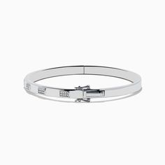 925 Sterling Silver and Diamond Bangle Diamond Bangle, Round Diamonds, Bangles, 925 Sterling Silver, Sterling Silver, Silver, White