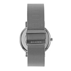 Discover timeless elegance and modern design with the Skagen Signatur Three-Hand Gray Steel Mesh Watch SKW6577. This sophisticated timepiece is perfect for those who appreciate clean lines and versatile style. Eco-Friendly Craftsmanship: Made with at least 50% recycled stainless steel, contributing to a sustainable future. Sleek Design: Features a 40mm case diameter with a minimalist, modern aesthetic that complements any outfit. Reliable Performance: Equipped with quartz movement and water-resistant up to 30 meters, ensuring durability and precision. Modern Silver Watch With Rectangular Dial, Modern Silver Watches With Rectangular Dial, Timeless Stainless Steel Analog Watch, Minimalist Rectangular Dial Quartz Watch, Minimalist Analog Watch With Rectangular Dial, Elegant Business Chronograph Watch With Metal Dial, Minimalist Quartz Watch With Rectangular Dial, Timeless Stainless Steel Analog Watch Accessories, Timeless Stainless Steel Watch Accessories With Analog Display