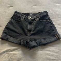 Black Denim. Never Worn. Urban Outfitters Shorts, Black Denim Shorts, High Rise Jeans, Black Shorts, Black Denim, Jean Shorts, Urban Outfitters, Womens Shorts, Women Shopping