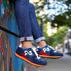 Lace-Up Suede Sneakers Blue – OPP Official Store Brand Concept, Cute Sneakers, Sneakers Blue, Suede Sneakers, Shoe Size Chart, Dc Sneaker, Men Shoes Size, New Balance Sneaker, Blue Lace