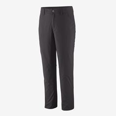 Designed for comfort and unconstrained movement, these multifunctional hiking pants are made of 96% NetPlus® postconsumer recycled nylon made from recycled fishing nets to help reduce ocean plastic pollution/4% spandex plain weave; with a durable water repellent (DWR) finish made without perfluorinated chemicals (PFCs/PFAS) to shed light moisture, and 40+ UPF sun protection. A roll-up cord and a button fastener on each pant leg boosts versatility. The inseam is 28; also available in a 30 inseam. Recycled Polyester Relaxed Fit Functional Pants, Relaxed Fit Recycled Polyester Functional Pants, Stretch Bottoms In Recycled Polyester For Outdoor Activities, Stretch Nylon Hiking Pants, Go-dry Recycled Polyester Bottoms For Hiking, Functional 4-way Stretch Pants For Outdoor Activities, Recycled Polyester Moisture-wicking Stretch Pants, Moisture-wicking 4-way Stretch Recycled Polyester Pants, Stretch Nylon Pants With Functional Pockets