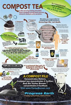 the composttea poster shows how to use composttea for growing plants and other things