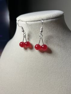 Simple cherries made with glass beads Cheap Handmade Cherry Jewelry, Earrings Red, Jewelry Earrings Dangle, Glass Beads, Dangle Drop Earrings, Dangle Earrings, Jewelry Earrings, Accessory Gift, Electronic Accessories